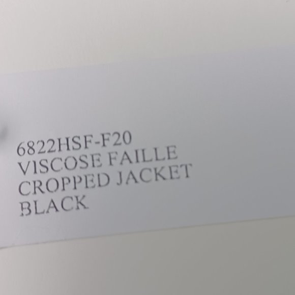 C O Viscose Faille Cropped Jacket NWT - Picture 6 of 7